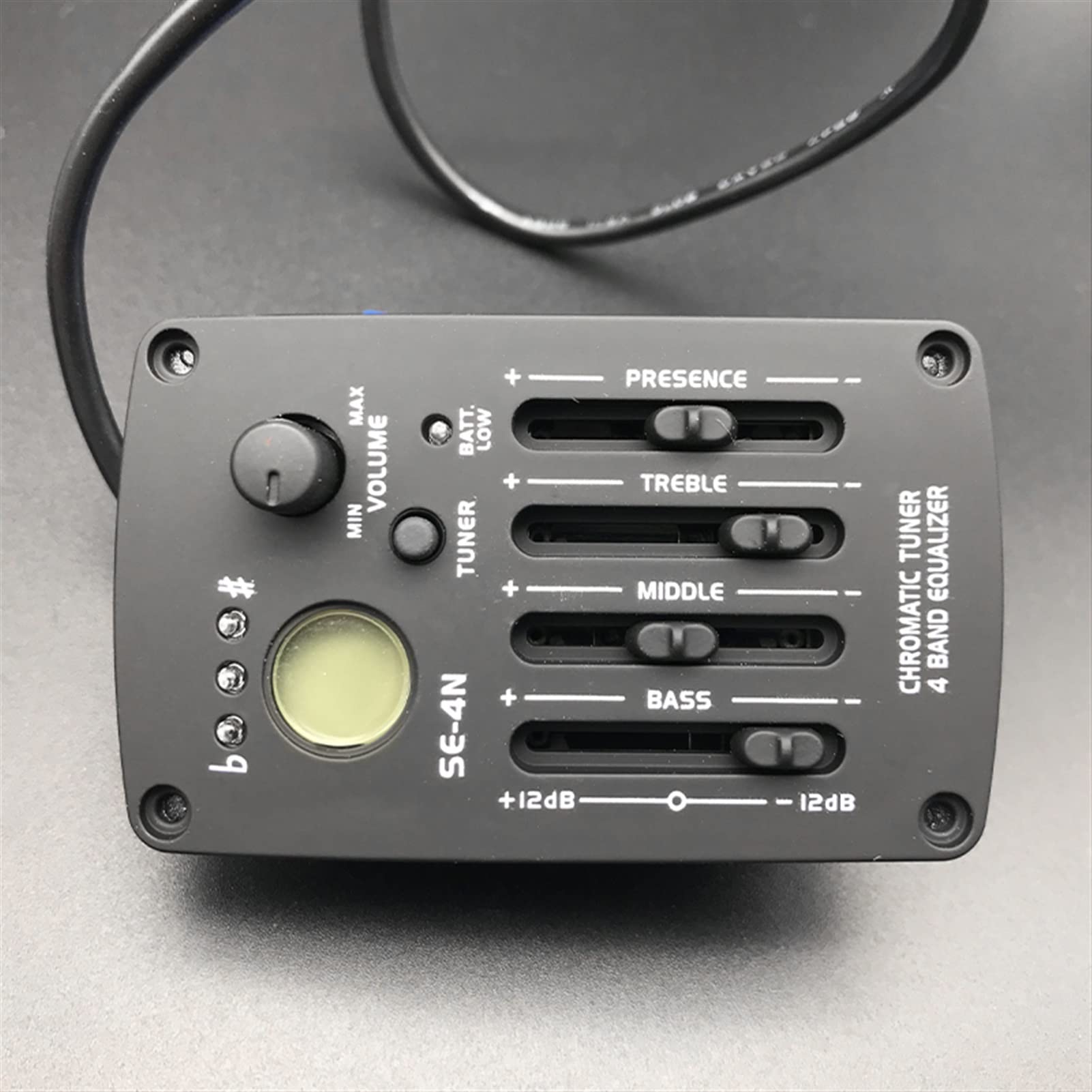 4-Band EQ Acoustic Guitar Pickup with LCD Tuner & Piezo Preamp - Professional Guitar Accessories for Live Performance & Studio Recording