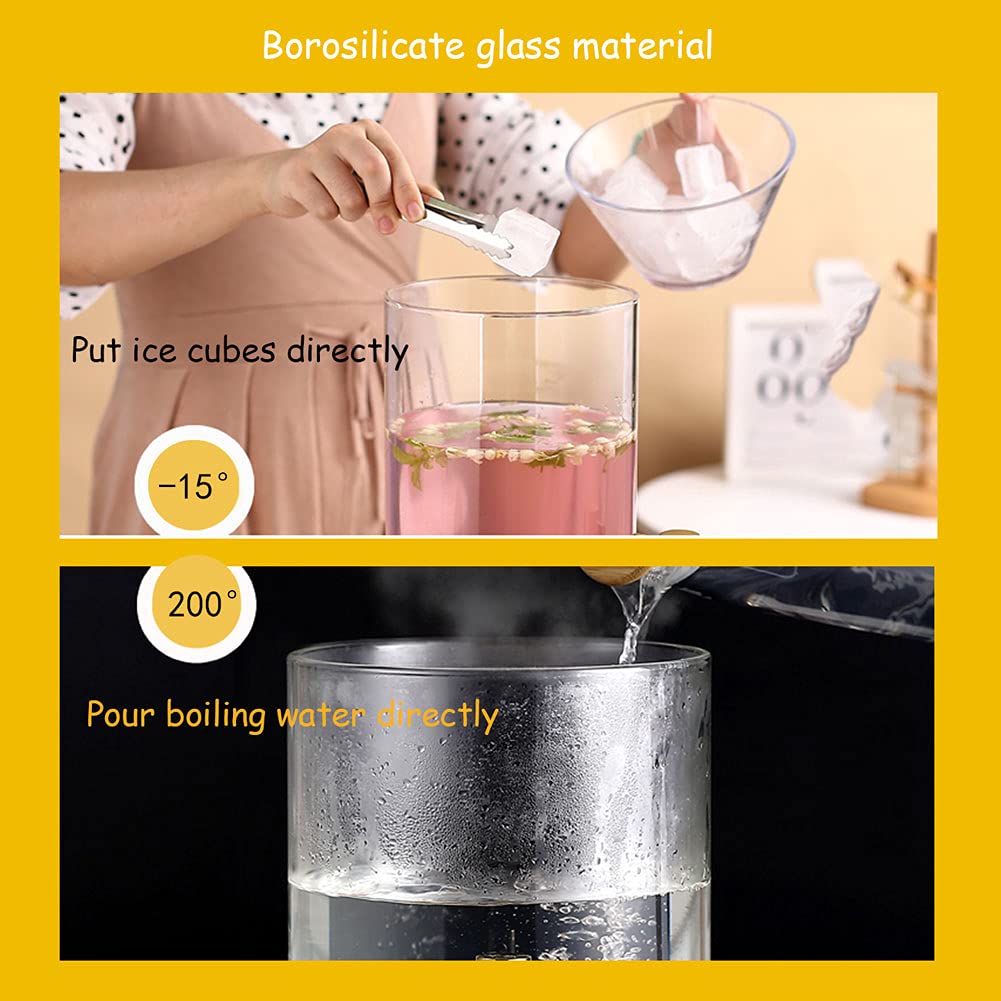 Premium Glass Beverage Dispenser with Tap & Stand - 5L/1.3Gal Drink Dispenser for Wine, Cocktails, Juice, Iced Tea - Heat-Resistant Glass Jar with Airtight Sealing Cap - Perfect for Parties, Weddings, BBQs & Home Entertaining