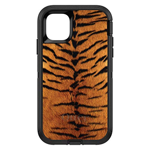 Yellow Black Tiger Fur Skin Print On Black Case
