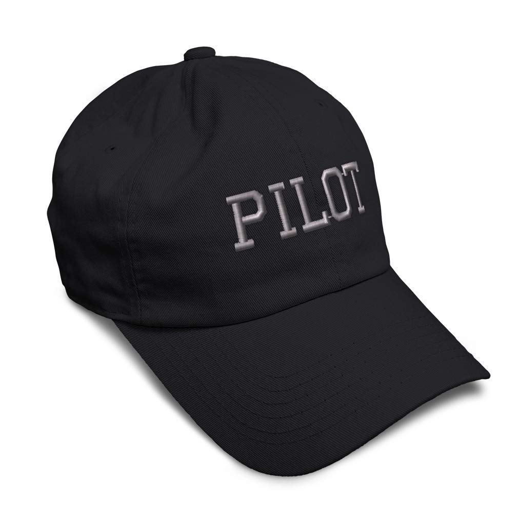 Soft Cotton Baseball Cap with Silver Pilot & Aircraft Embroidery - Stylish Dad Hat for Men & Women | Perfect for Outdoor Activities, Travel & Casual Wear