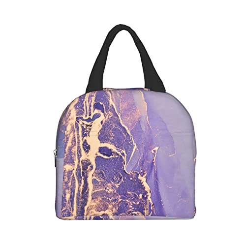 Marble Purple Gold Liquid Painting