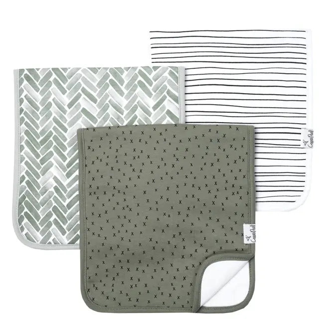 Copper Pearl Burp Cloths 3-Pack - Super Soft & Absorbent Baby Burp Cloths for Newborns & Infants - Perfect for Feeding, Spit-Up & Messy Moments