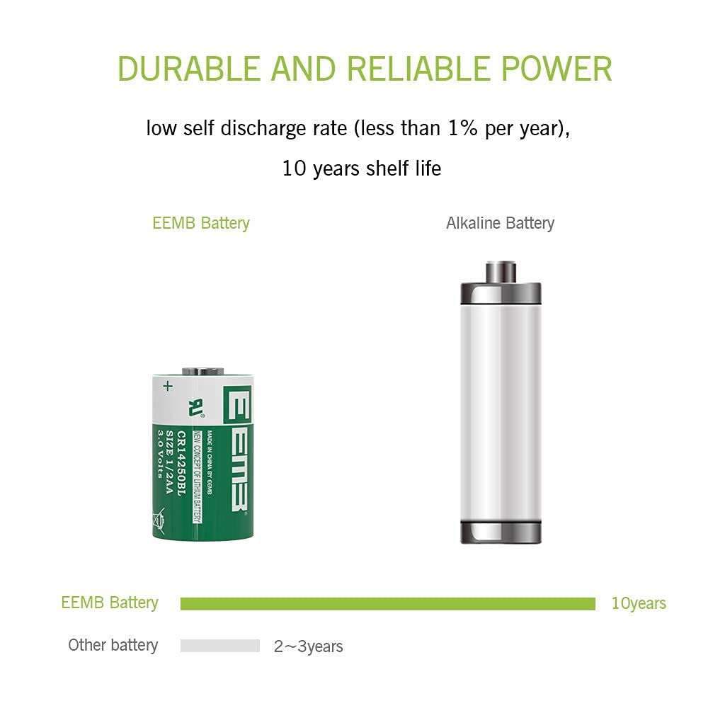 CR14250BL 3V 900mAh Lithium Battery - Non-Rechargeable 1/2 AA Size for Scuba Diving Gear, Medical Devices & Lab Equipment - UL Certified (50 Pack) | Perfect for Underwater Cameras, Dive Computers & Scientific Instruments
