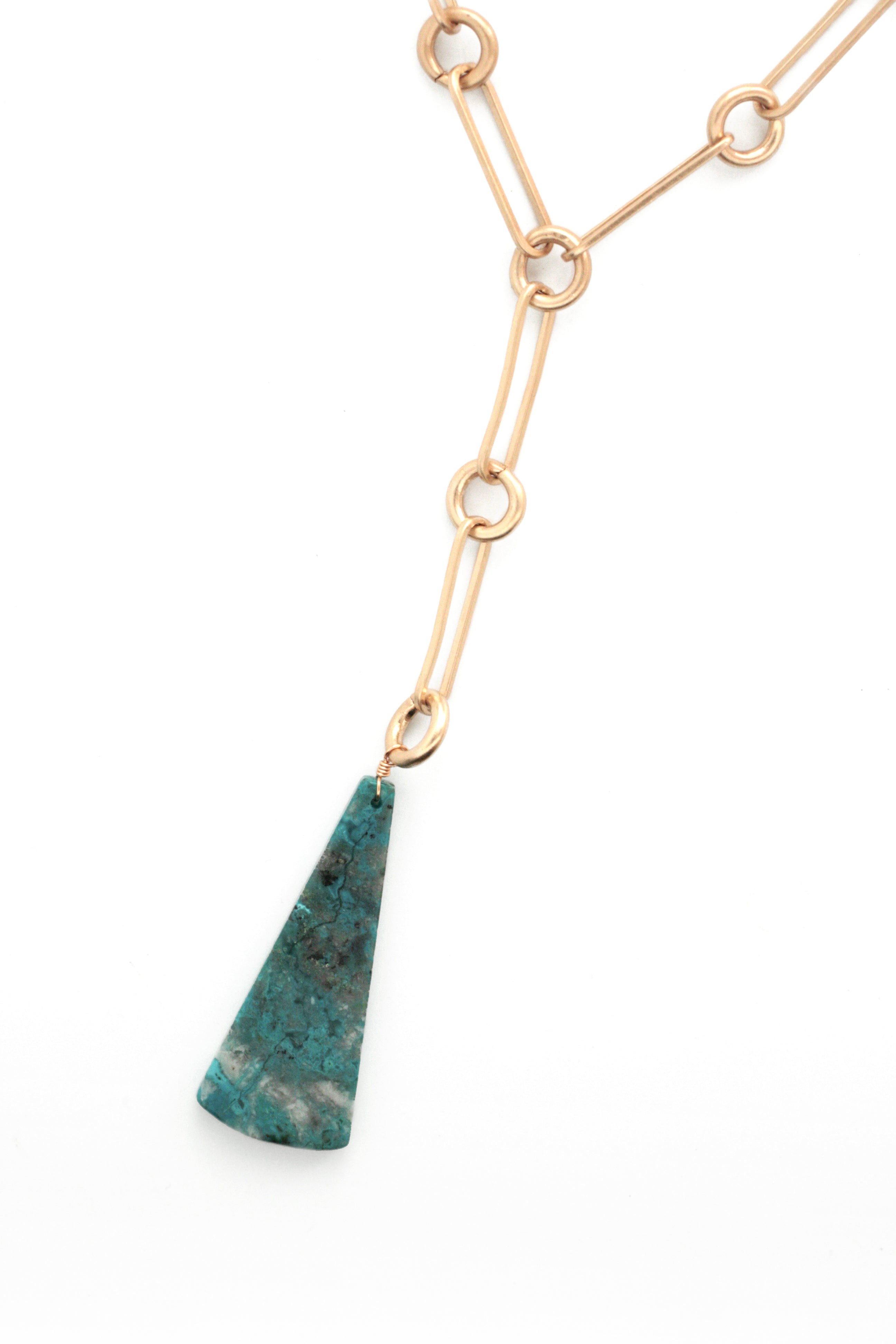 Turquoise Triangle Pendant Necklace for Women - Elegant Boho Jewelry for Casual Wear & Special Occasions