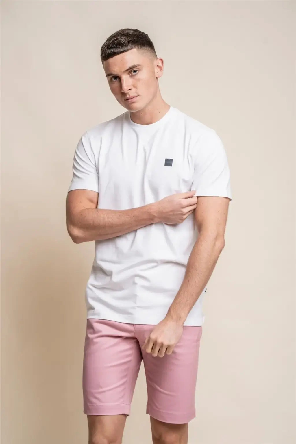 Cavani Men's White Bogart Cotton T-Shirt - Classic Fit Casual Tee for Everyday Wear, Street Style & Summer Outfits