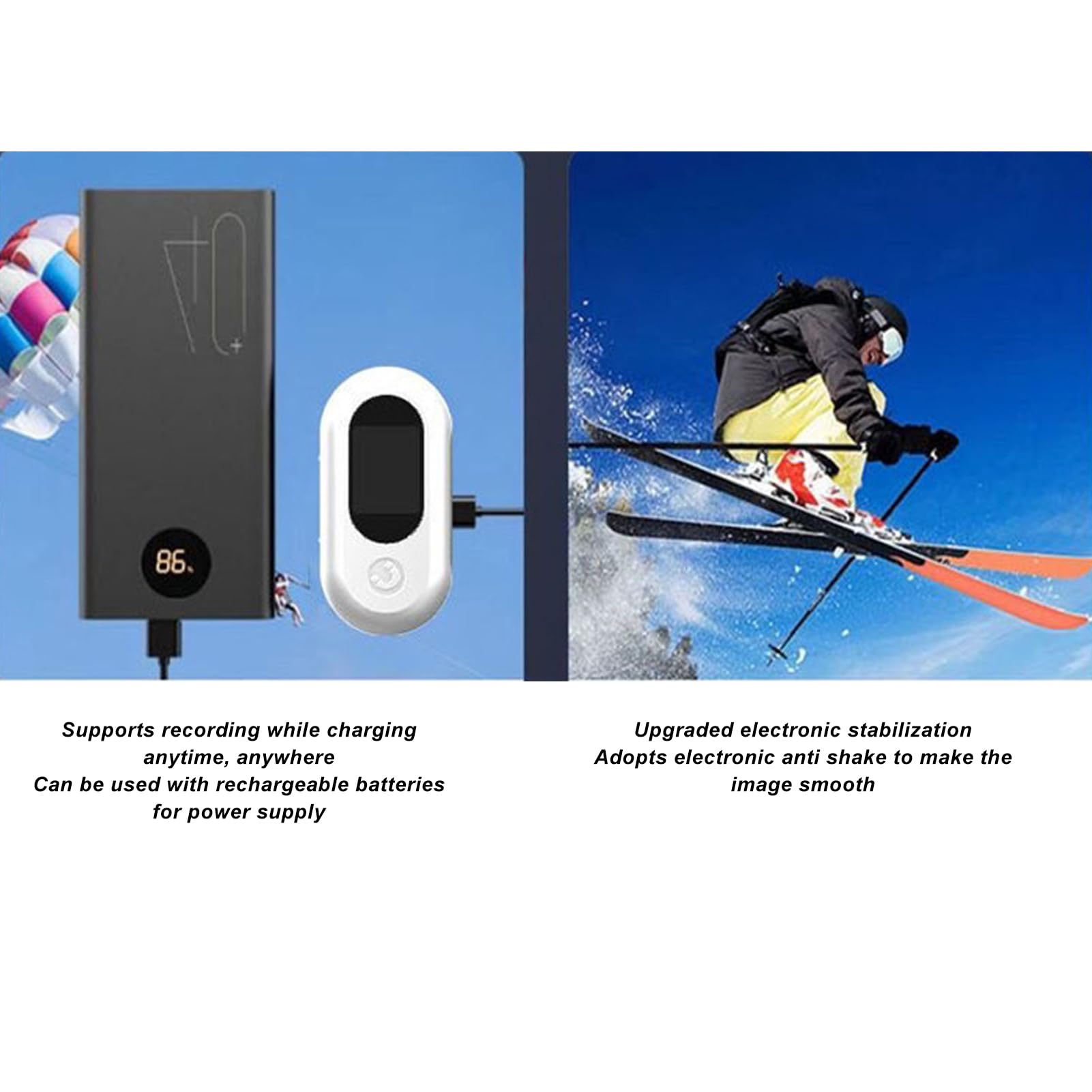 1080P HD Pocket Sports Camera - Small Magnetic Thumb Action Camera with 1 Inch Display | Perfect for Travel Vlogging, Skiing, Cycling & Outdoor Adventures