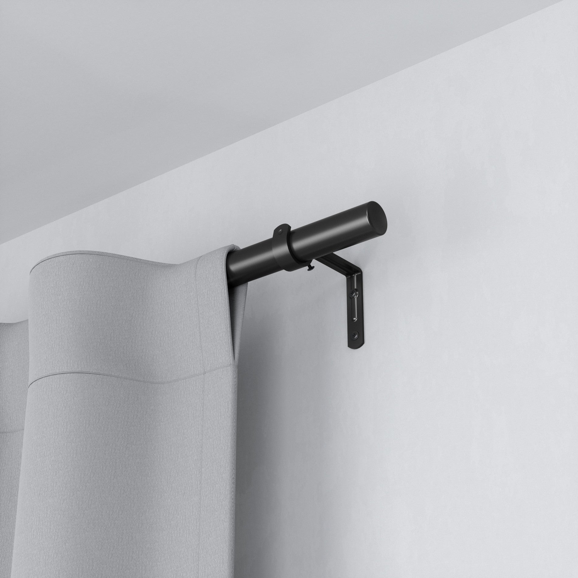 Zen Blackout Curtain Rod - Heavy Duty Adjustable Window Drapery Rod for Bedroom & Living Room - Perfect for Light Blocking & Privacy