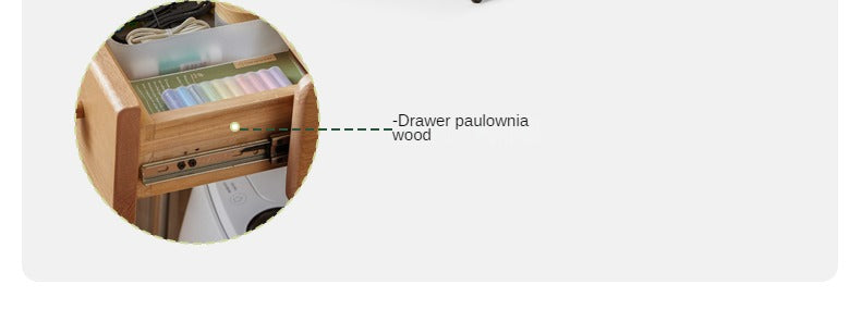 Premium Oak Solid Wooden Edge Cabinet with Adorable Robot Design - Perfect for Kids' Room, Playroom, and Unique Home Decor