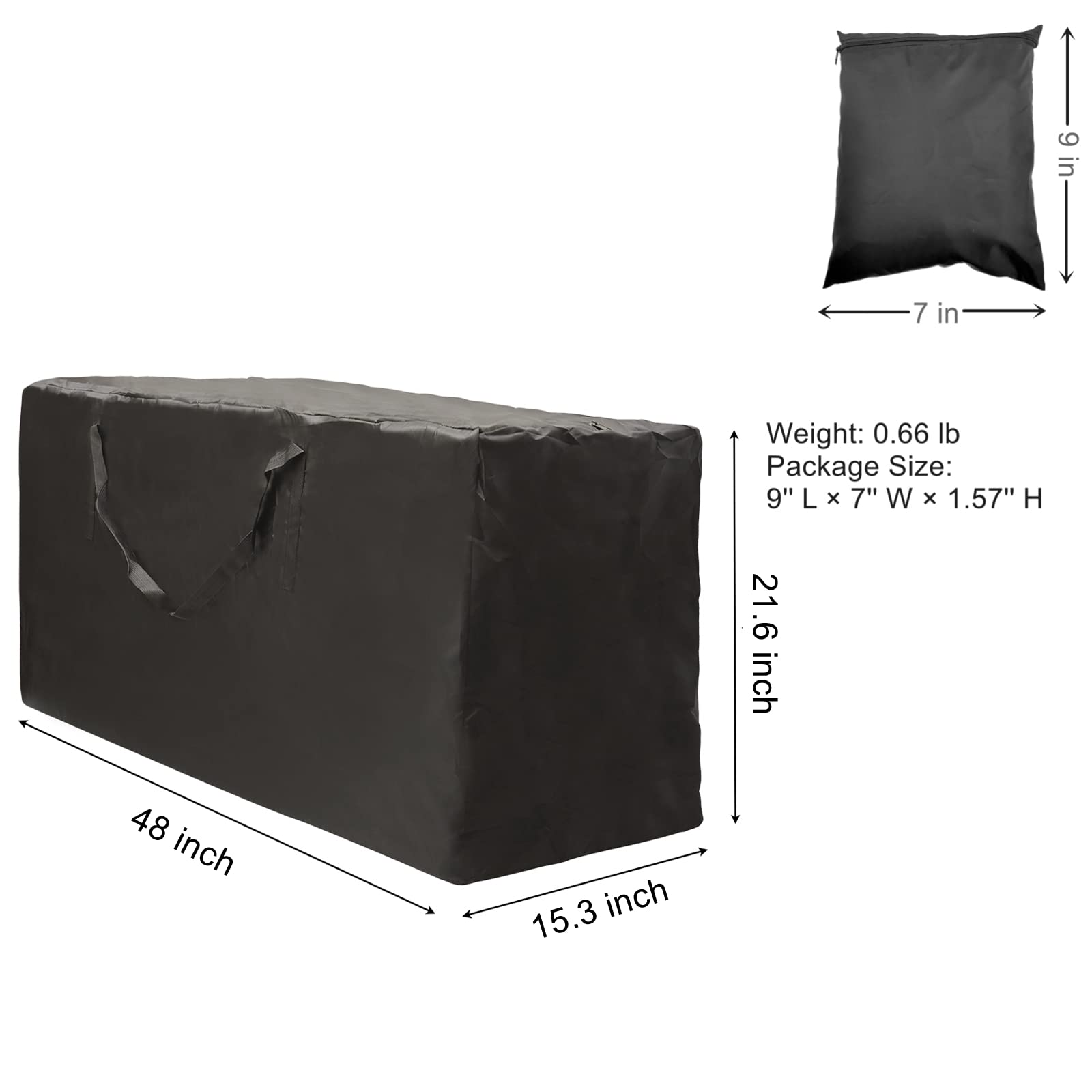 2 Pack Waterproof Outdoor Cushion Storage Bags 48