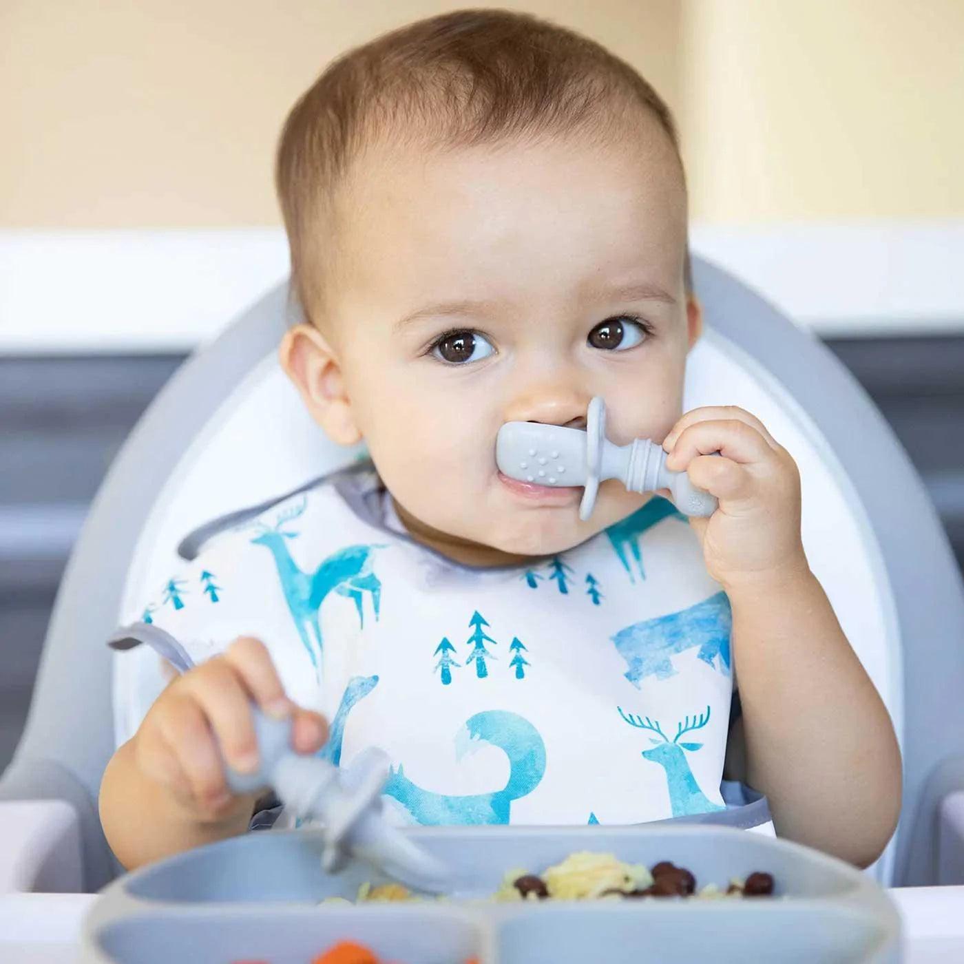 Bumkins Silicone Baby Chewtensils - Safe, Durable Teething Toys for Infants & Toddlers - Perfect for Mealtime, Travel, and Soothing Sore Gums