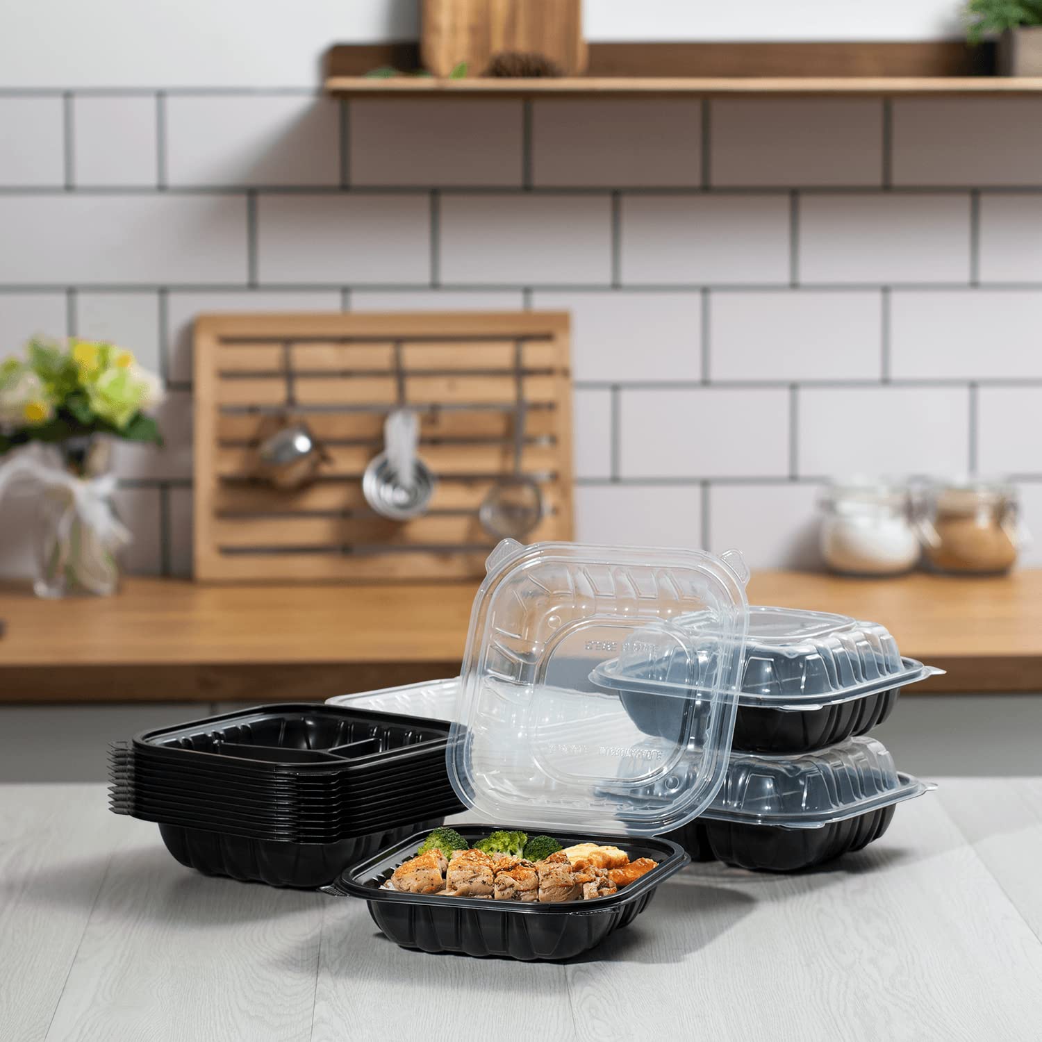 Premium PP Hinged Food Storage Containers - 8