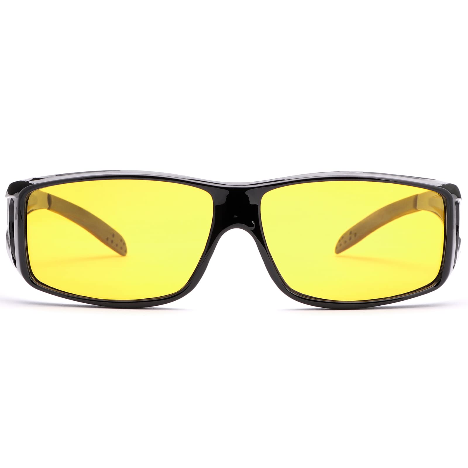 Wrap Around Sunglasses with Polarized Lenses - 100% UV Protection Fit Over Prescription & Regular Glasses | Perfect for Driving, Outdoor Sports & Daily Sun Protection