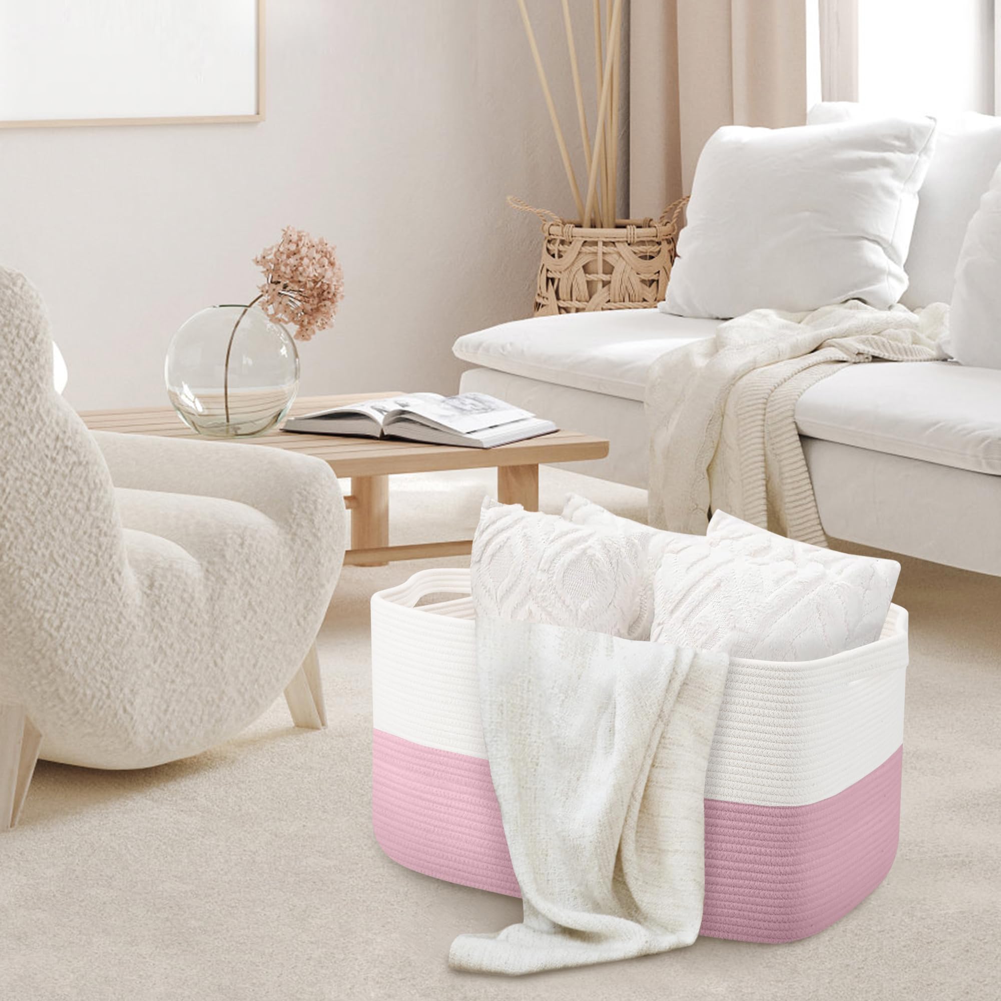 XXXL Pink Storage Basket - 23.6