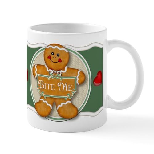 White - Gingerbread Man Bite Me Mug