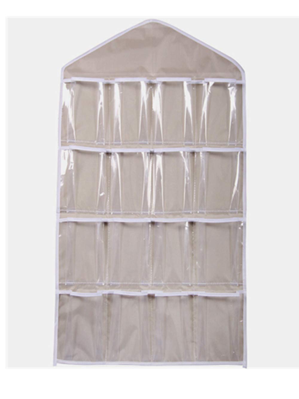 16-Pocket Clear Hanging Closet Organizer for Underwear, Bras, Socks, Snacks & Makeup | Space-Saving Storage Solution for Bedroom & Home | Perfect for Closet, Dorm, Travel & Small Space Organization