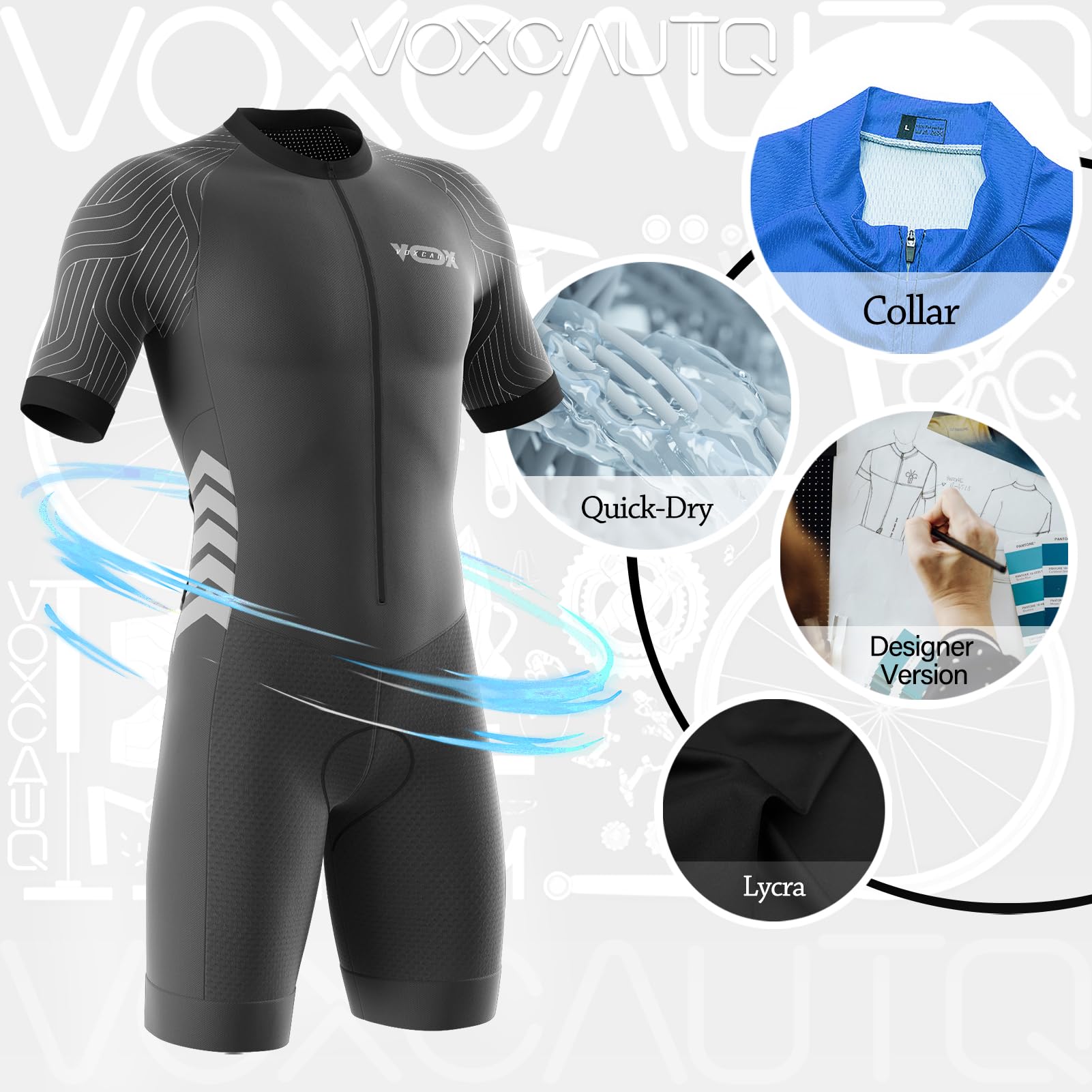 Men's Triathlon Suit - Cycling, Running & Swimming Skinsuit for Athletes - Perfect for Triathlons, Training & Competitions