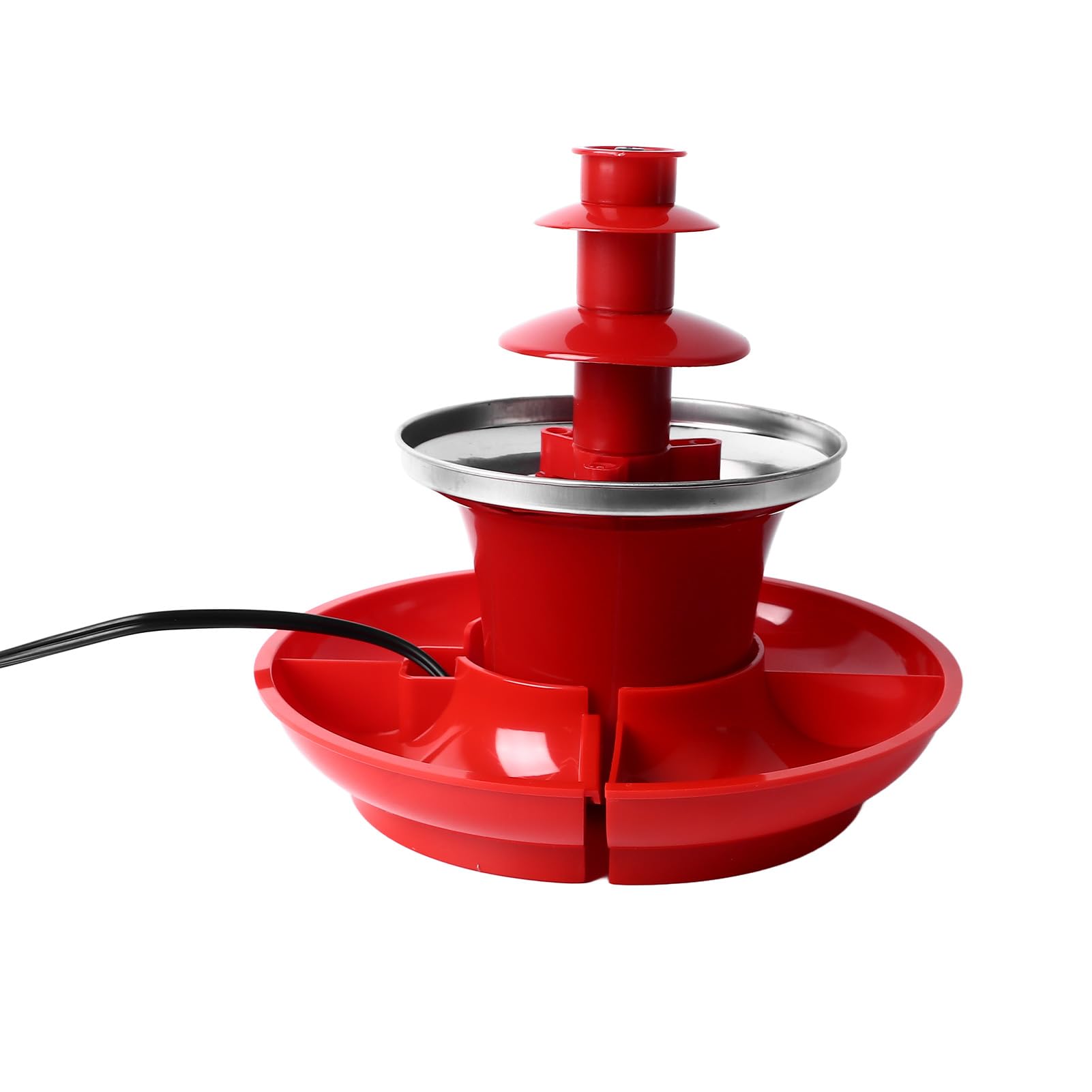 3-Tier Chocolate Fondue Fountain Machine for Parties, Weddings & Events - Stainless Steel Detachable Chocolate Melter for Strawberries, Marshmallows & Fruits - Perfect for Christmas, Game Nights & Dessert Buffets