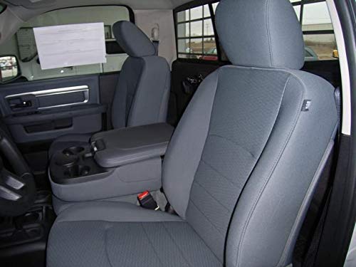 Durafit D1332-C8 Gray Endura Seat Covers for 2013-2020 Ram Classic 40/20/40 Split Bench Front Seats with Center Console Access | 2 Opening Lids | Perfect for Truck Owners & Off-Road Adventures