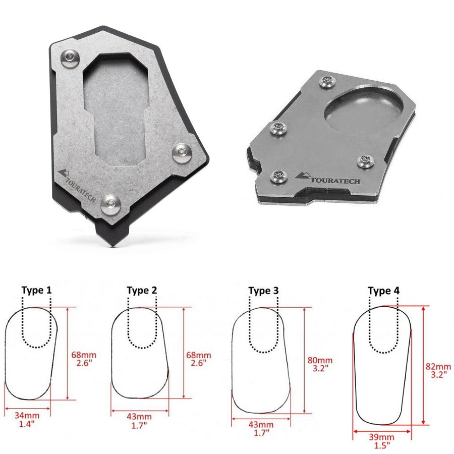 Touratech Side Stand Plate for BMW R1250GS, R1200GS WC (2013+), R1250GS ADV, ADV WC (2014+) - Heavy-Duty Protection for Off-Road Motorcycle Adventures