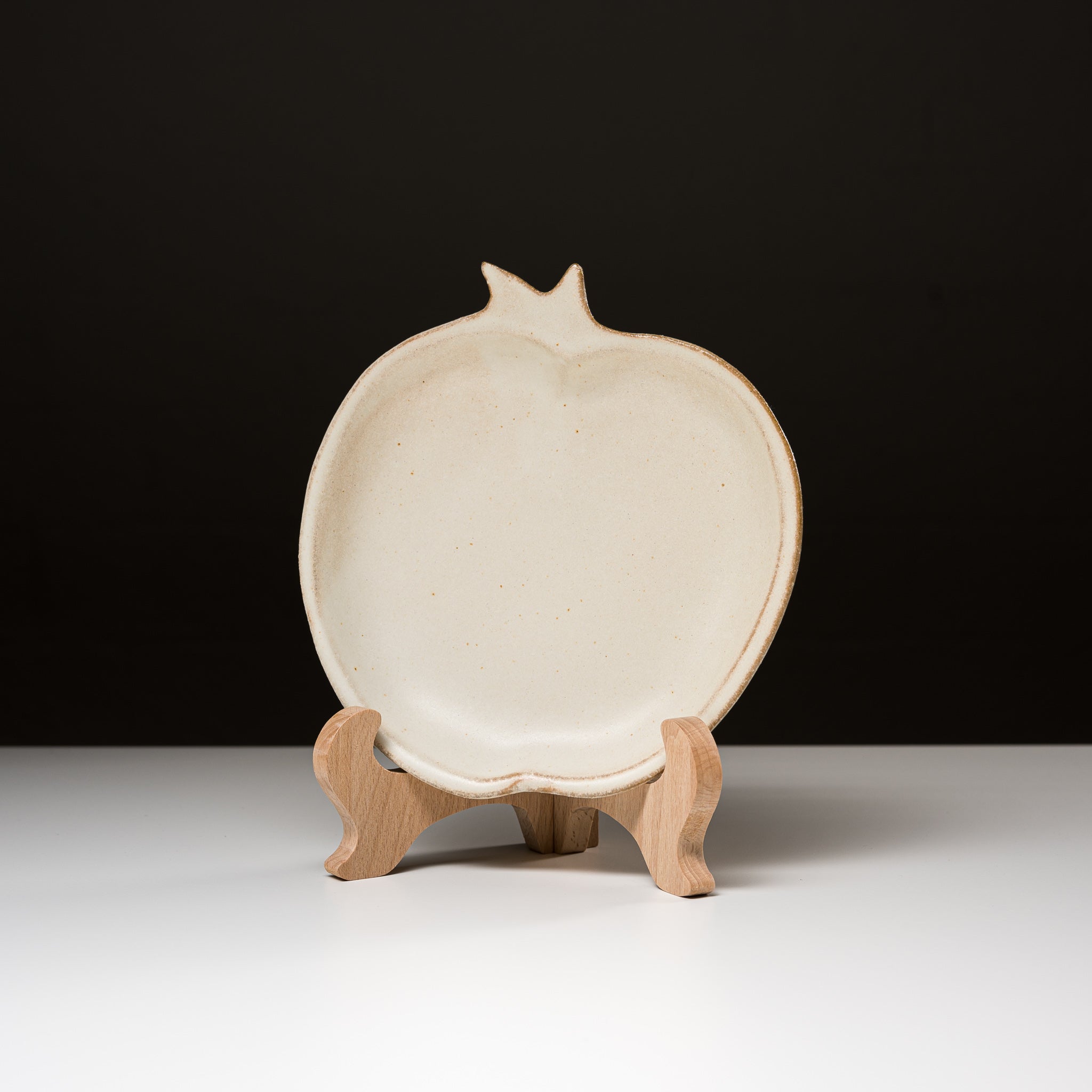 Wakasama Kiln Apple Plate 17cm - Handmade Ceramic Dish in 3 Colors | Perfect for Serving Desserts, Fruits & Snacks