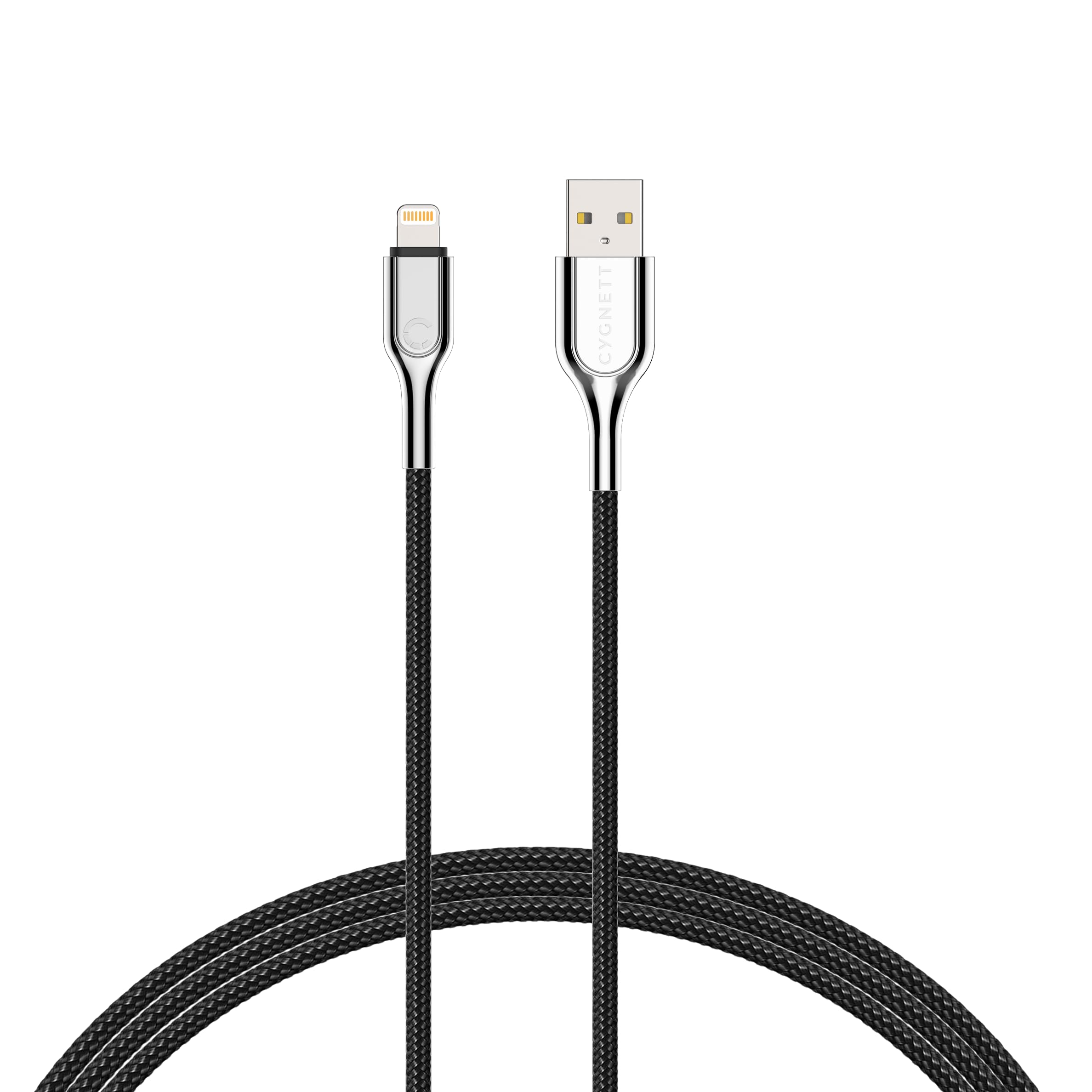 CYGNETT CY2671PCCAL 9ft Armored Lightning to USB Cable - Fast Charging & Sync for iPhone, iPad - Durable for Travel, Home, Office Use