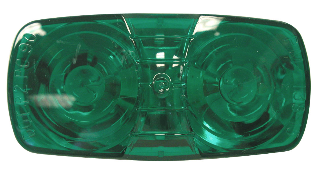 PM 138G Green Double Bulls Eye Clearance & Side Marker Light - Heavy Duty Truck Trailer Safety Lights for Night Driving & Road Visibility