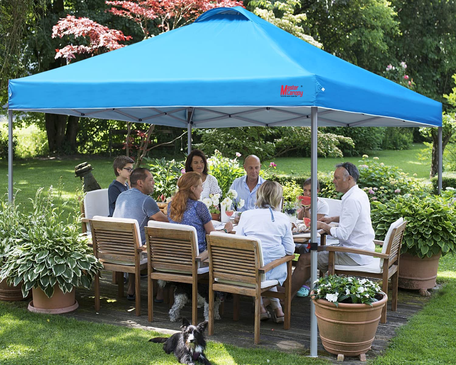 MASTERCANOPY 10x10 Pop Up Canopy Tent - Heavy Duty Instant Shelter with Carry Bag, Sky Blue - Perfect for Outdoor Events, Camping, Beach, Picnics & Tailgating