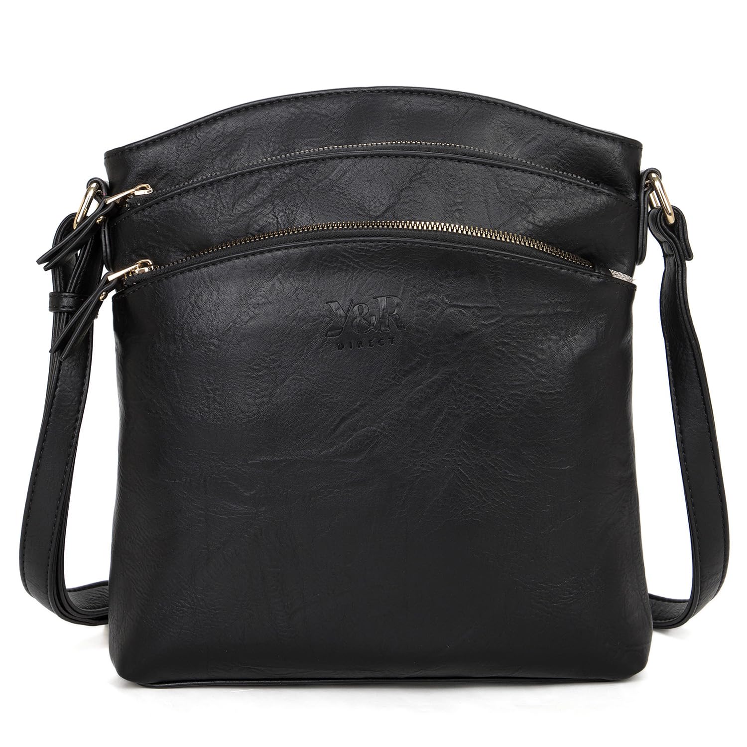 Y&R Direct Women's Crossbody Bags - Multi Pocket Leather Shoulder Purse with Adjustable Strap | Perfect for Travel, Shopping & Everyday Use