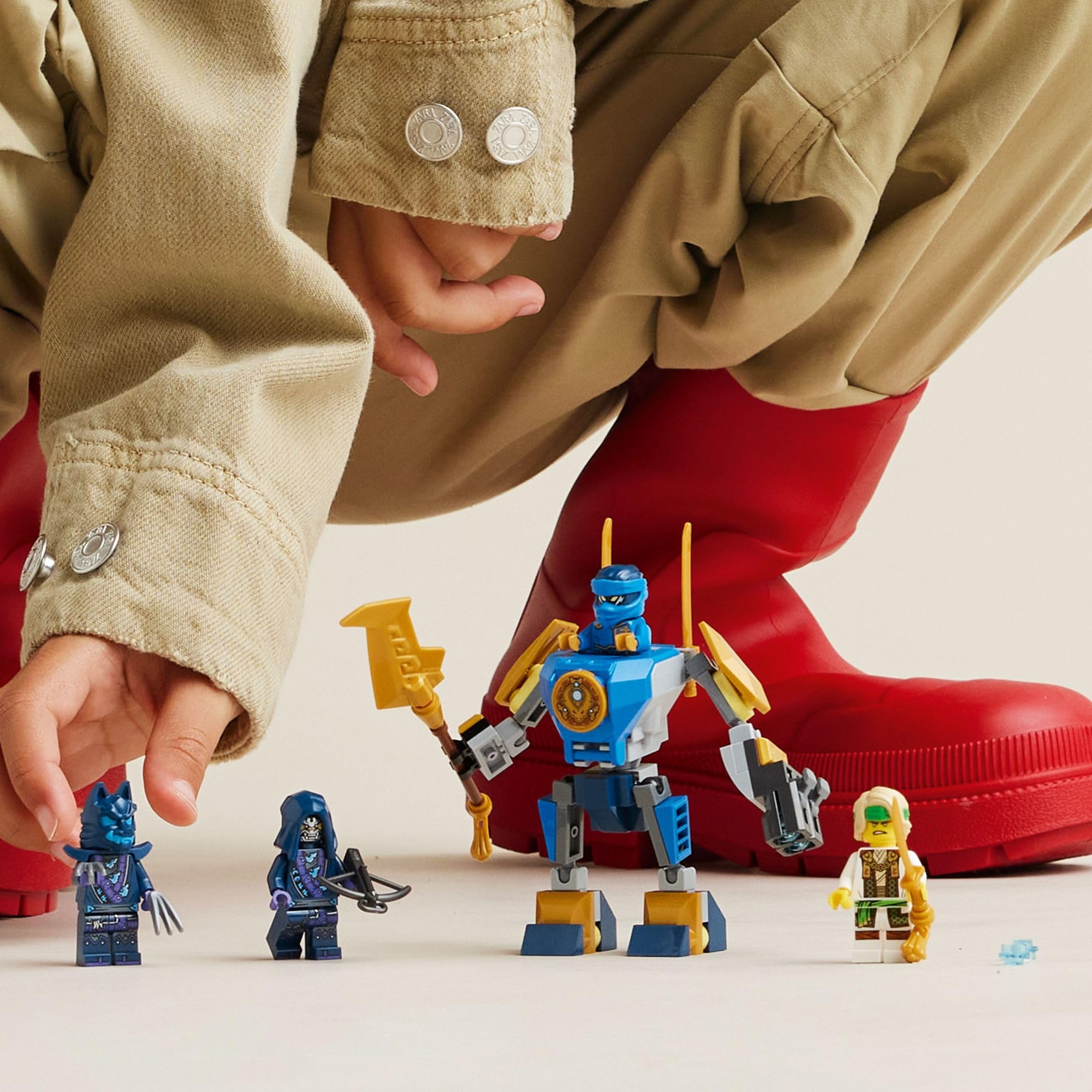 LEGO NINJAGO Jay’s Mech Battle Pack Adventure Toy Set (71805) - Includes Jay Minifigure & Mech Figure, Creative Building Kit for Kids Ages 6+, Perfect Ninja Gift for Boys & Girls - Great for Birthday Presents, Playtime Adventures & Collectible Displays