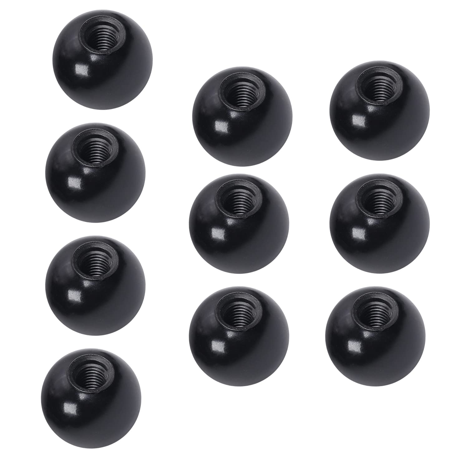 3Pcs Black Bakelite Ball Knob M12 Female Thread - 50mm/1.97