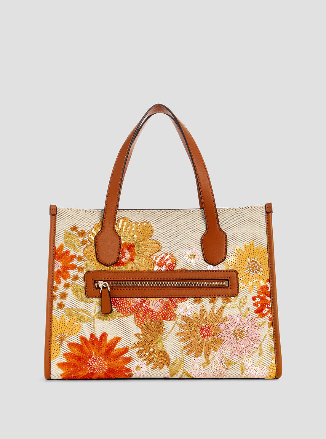 Floral Fabia Tote Bag for Women - Stylish Canvas Shoulder Bag with Pockets - Perfect for Work, Travel & Shopping