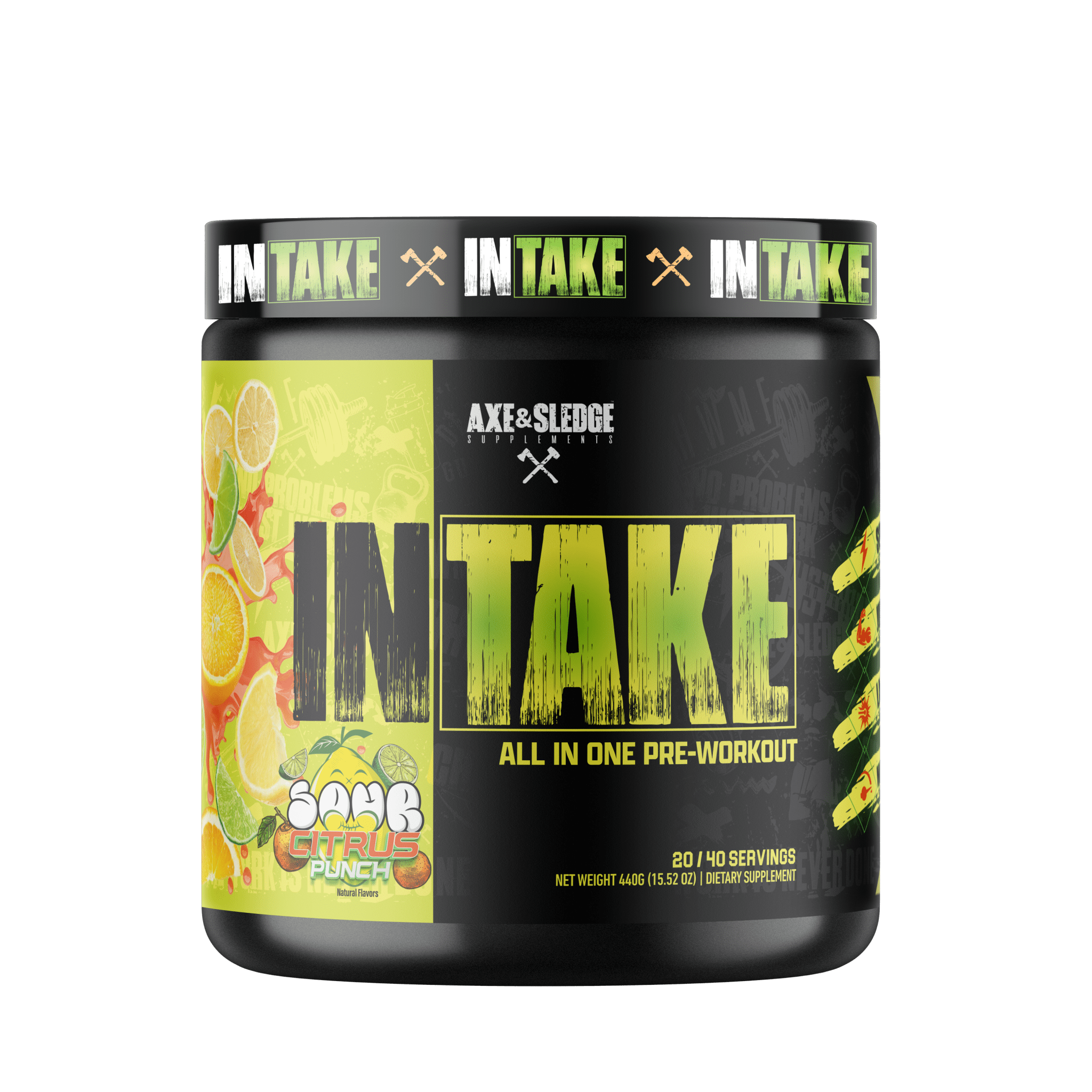Axe & Sledge Intake All-In-One Pre-Workout Supplement - Boost Energy, Focus & Endurance for Gym & Fitness Training