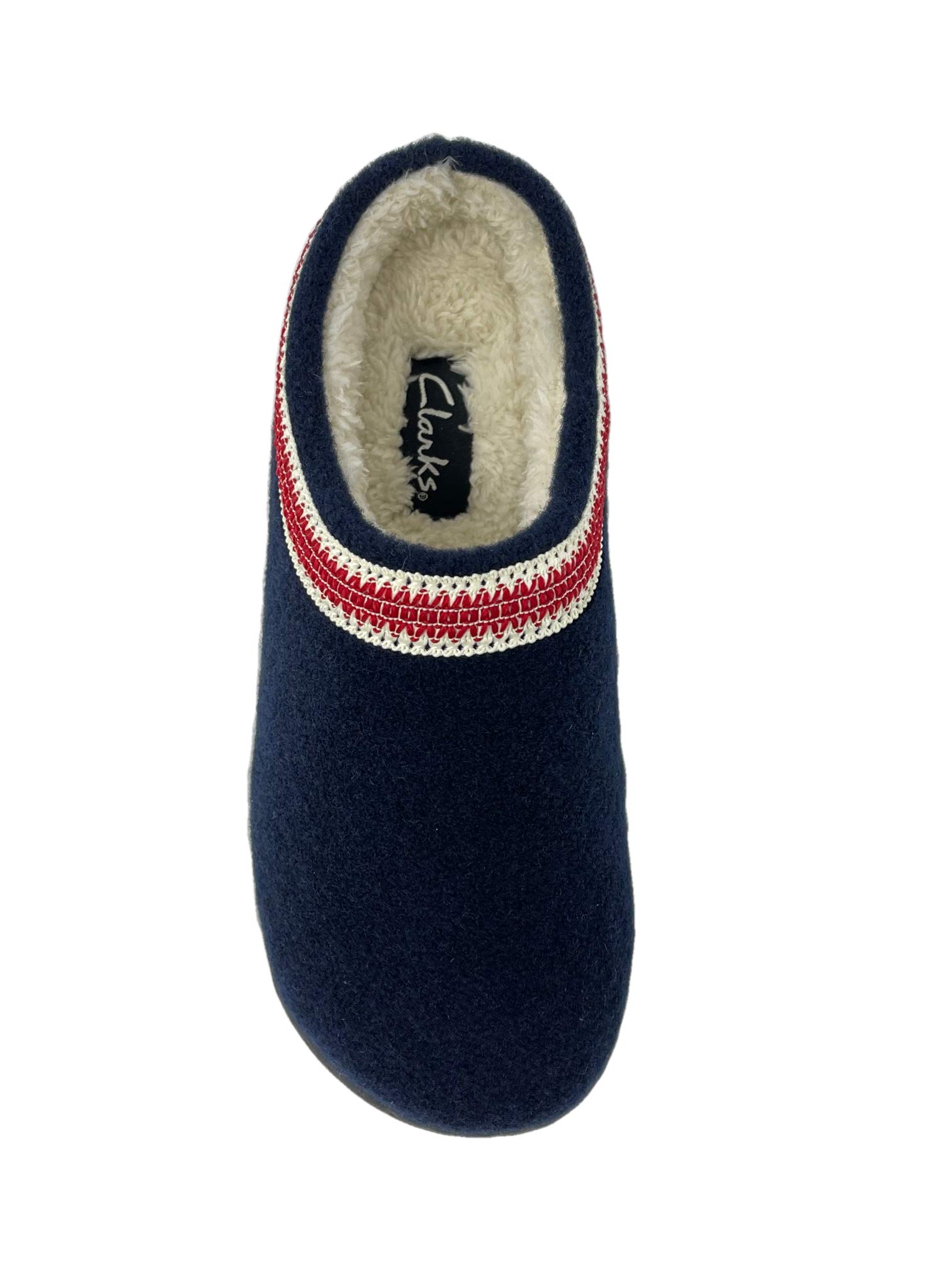 Clarks Women's Wool Felt Clog Slippers JMH1319T - Warm & Cozy Plush Faux Fur Lined Indoor/Outdoor House Shoes - Perfect for Winter Comfort at Home, Office or Quick Errands