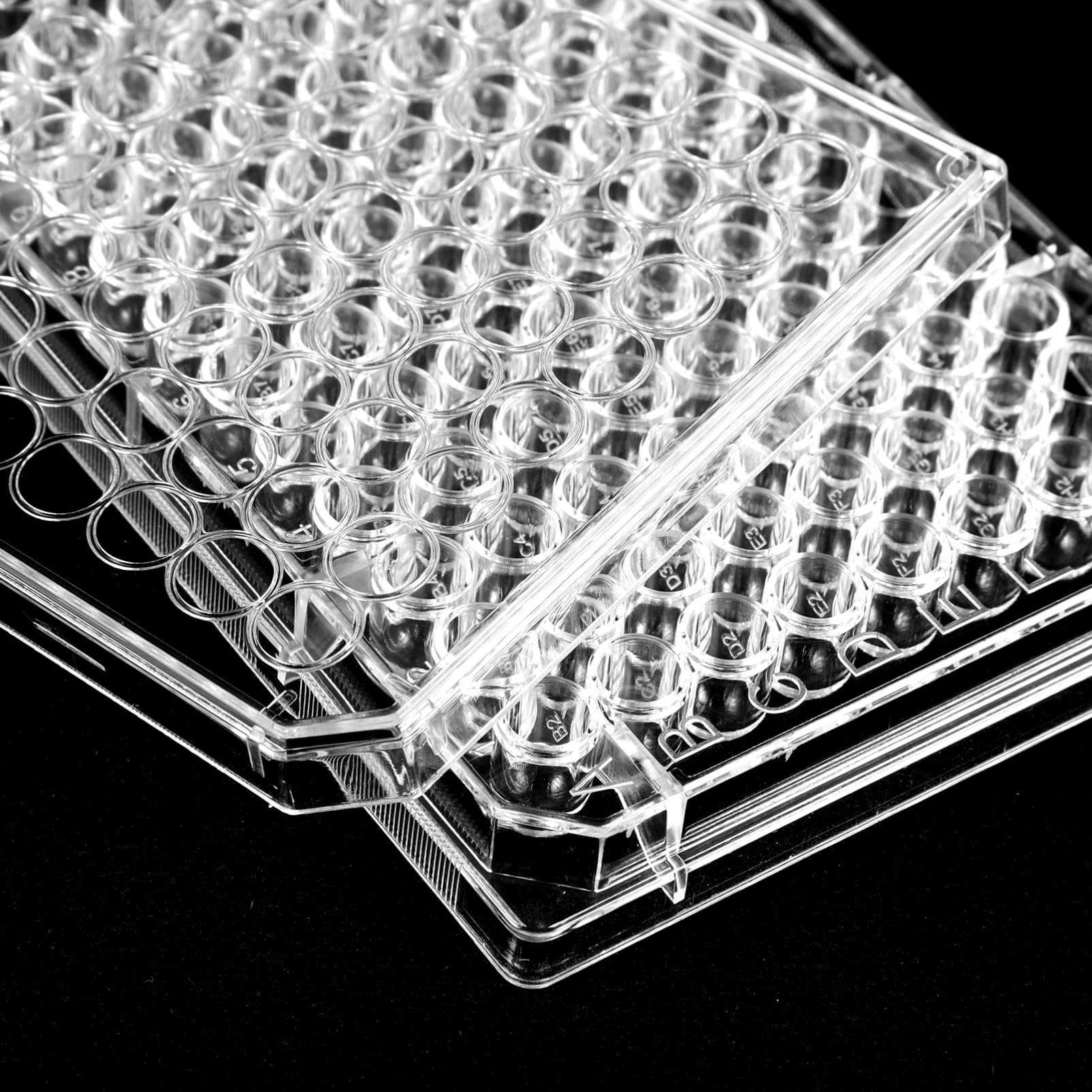 96-Well Tissue Culture Plate - 7mm Round Bottom Transparent Cell Culture Dish for Laboratory Experiments | Ideal for Cell Growth, Drug Screening & Chemical Reactions