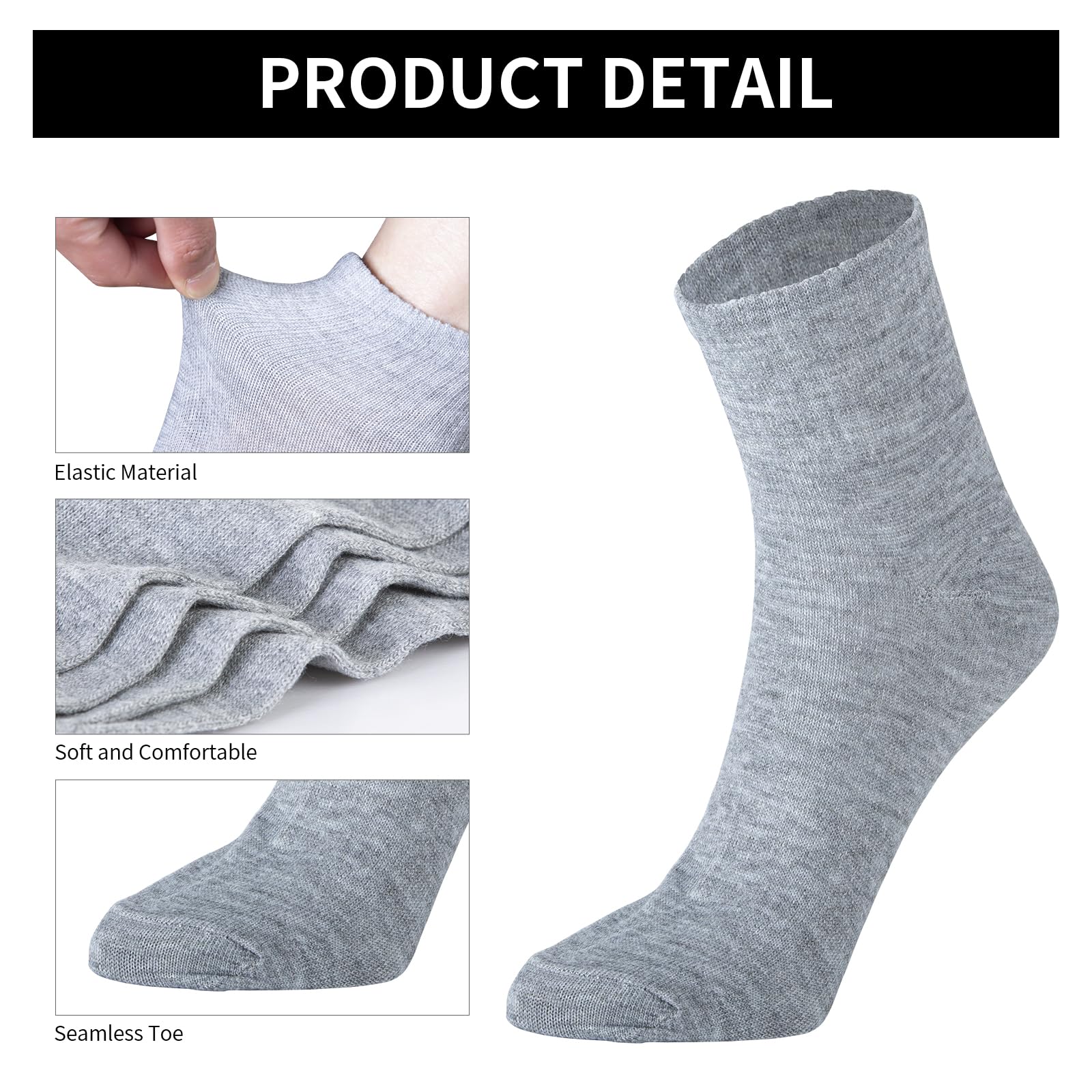 180 Pairs Bulk Athletic Socks for Men & Women - Moisture Wicking Sports Socks for Running, Gym & Casual Wear