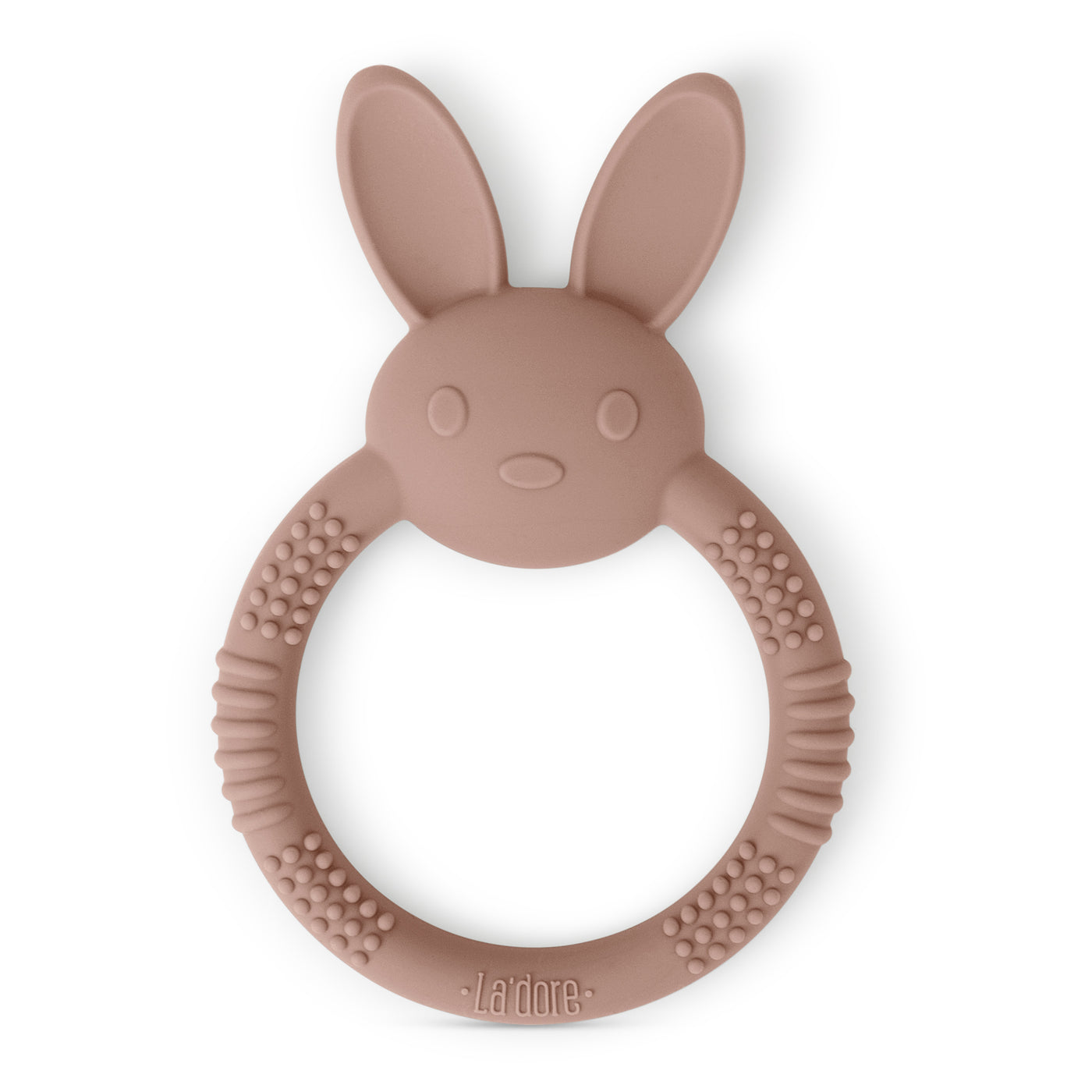 Adora Bebe Bunny Teether - Soft Silicone Baby Teething Toy for Sore Gums, BPA-Free Infant Chew Toy for Newborns & Toddlers - Perfect for Soothing Teething Pain at Home or On-the-Go