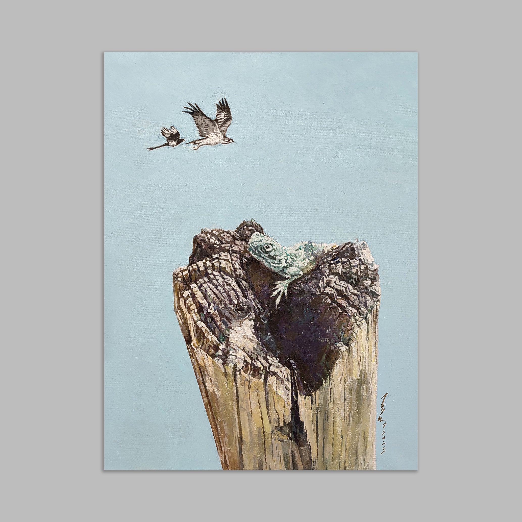 The Birds and The Lizard - Unique Handmade Home Decor for Wall Art & Gift Giving | Perfect for Living Room, Bedroom & Nursery Decor