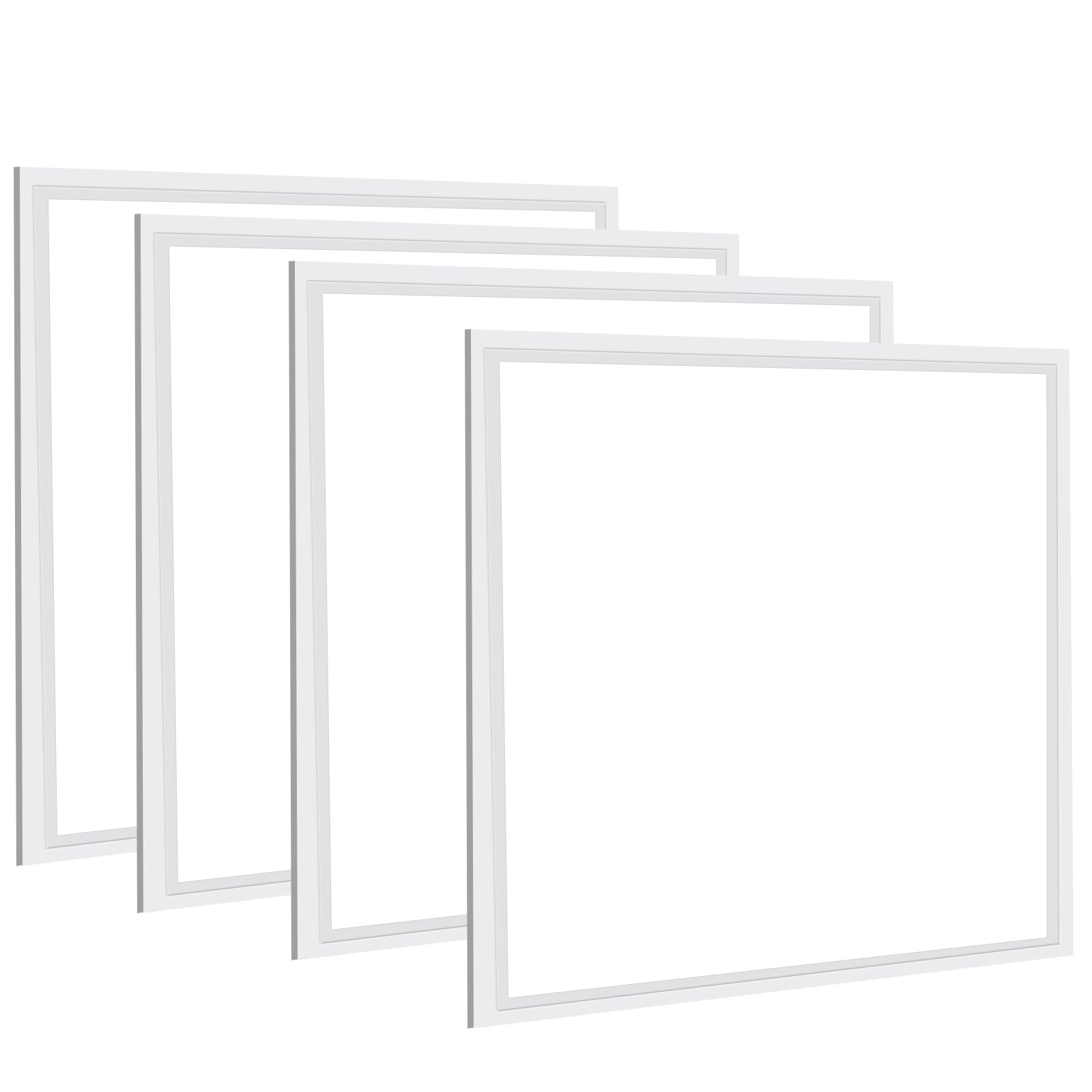 4 Pack 2x2 LED Flat Panel Lights - 45W 5800LM Dimmable Drop Ceiling Fixtures, 5000K Daylight White, Edge-Lit Recessed Troffer for Office & Commercial Spaces - ETL Certified - Perfect for Offices, Schools, and Retail Stores