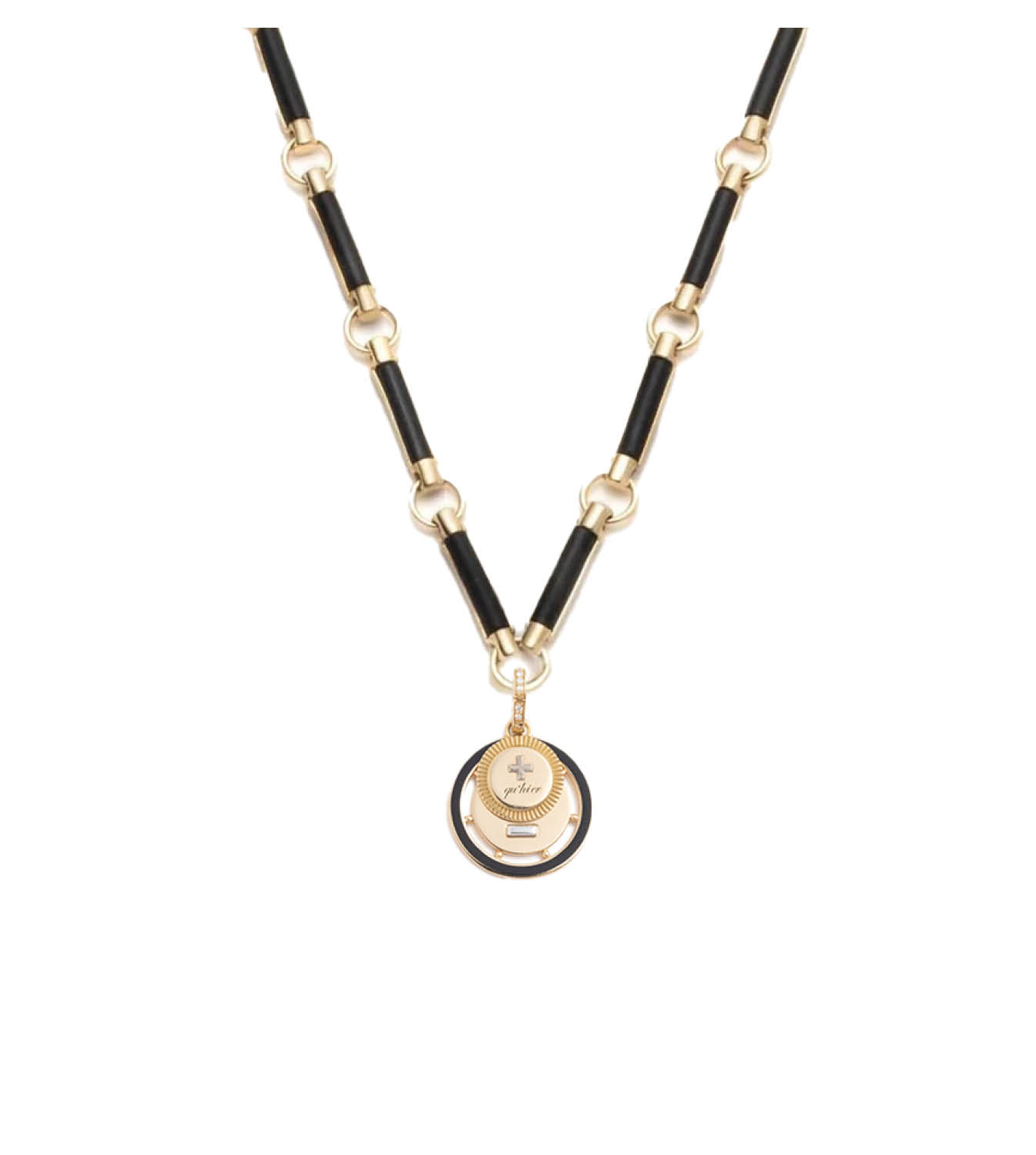 Vivacity Element Chain Couplet Necklace - Onyx Gemstone Jewelry for Women, Elegant Layering Necklace for Daily Wear & Special Occasions