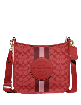 Coach Dempsey Signature Jacquard File Bag with Stripe & Patch - Stylish Work Tote for Women, Perfect for Office, Business Travel & Daily Commute