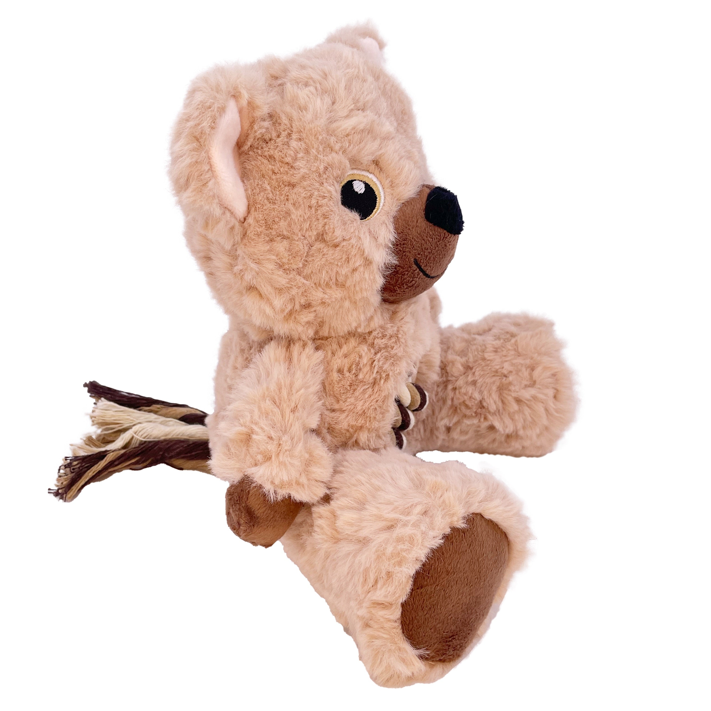 KONG Knots Teddy Medium Dog Toy - Durable Plush Chew Toy for Dogs | Perfect for Playtime, Training & Cuddling
