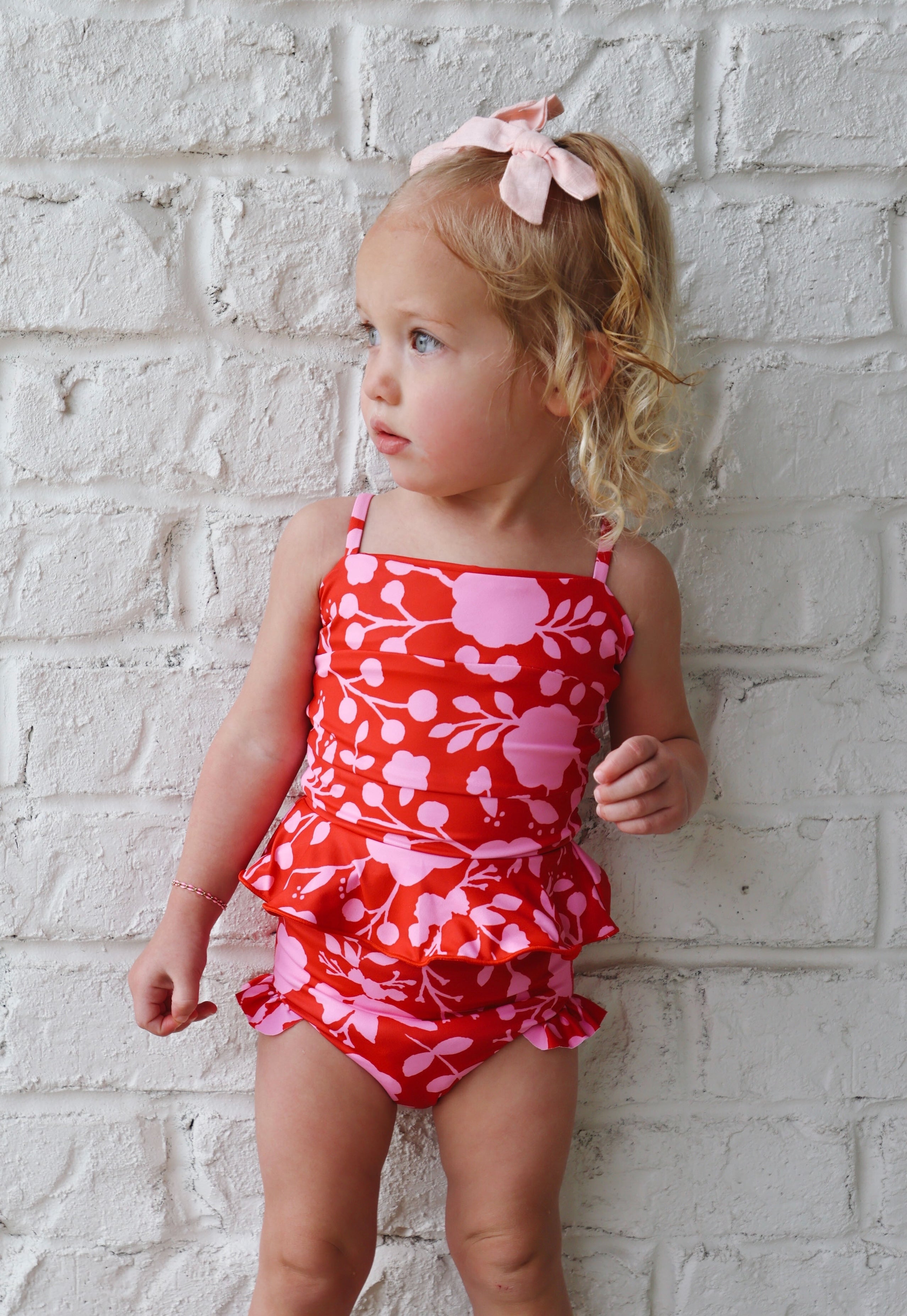 Baby Gabi Reversible Tankini Swimsuit for Girls - 2-in-1 Cute Bathing Suit with Adjustable Straps - Perfect for Pool, Beach & Summer Water Activities - $28