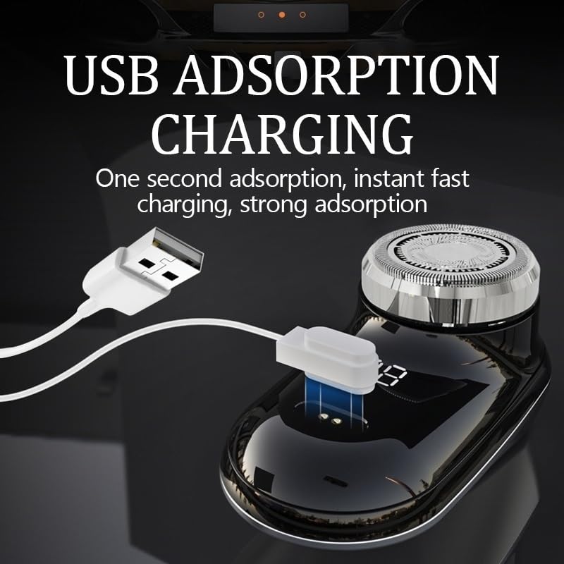 Professional Electric Razor for Men - Rechargeable Wet & Dry Shaver with Fast Charging, Digital Display, Portable & Travel-Friendly - Perfect for Home, Car, Gym & Travel Use