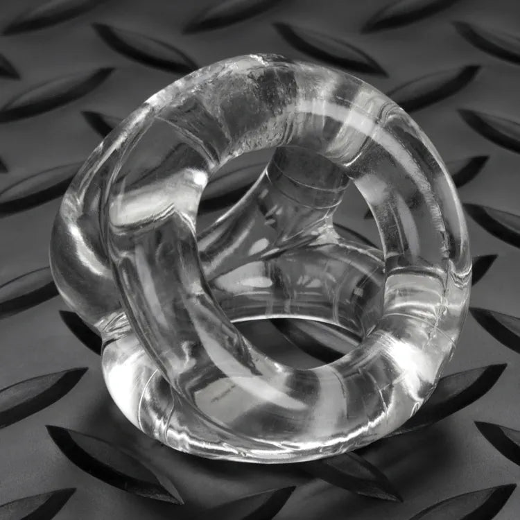 Oxballs Tri Sport Cock Ring - Clear Silicone Stretchy Penis Ring for Enhanced Erections & Pleasure - Perfect for Couples Play, Solo Use & BDSM Scenes