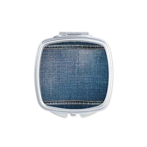 DIYthinker Denim Jean Cowboy Textile Mirror - Portable Compact Double-Sided Pocket Makeup Mirror for Travel, Home & On-the-Go Touch Ups