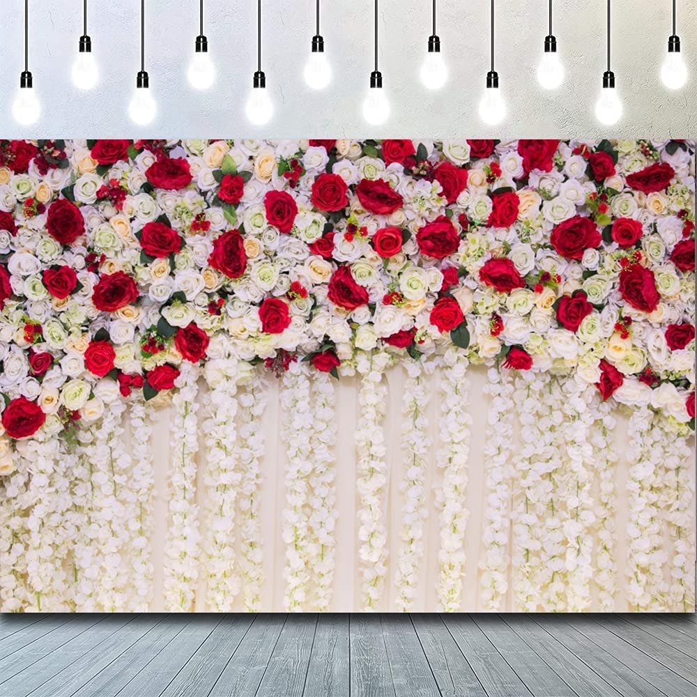 CSFOTO 10x6.5ft Floral Wedding Backdrop - Elegant Bridal Shower Background for Wedding Reception, Engagement Party, Proposal & Cradle Ceremony | Perfect for Indoor/Outdoor Decor & Photo Booth Backdrops