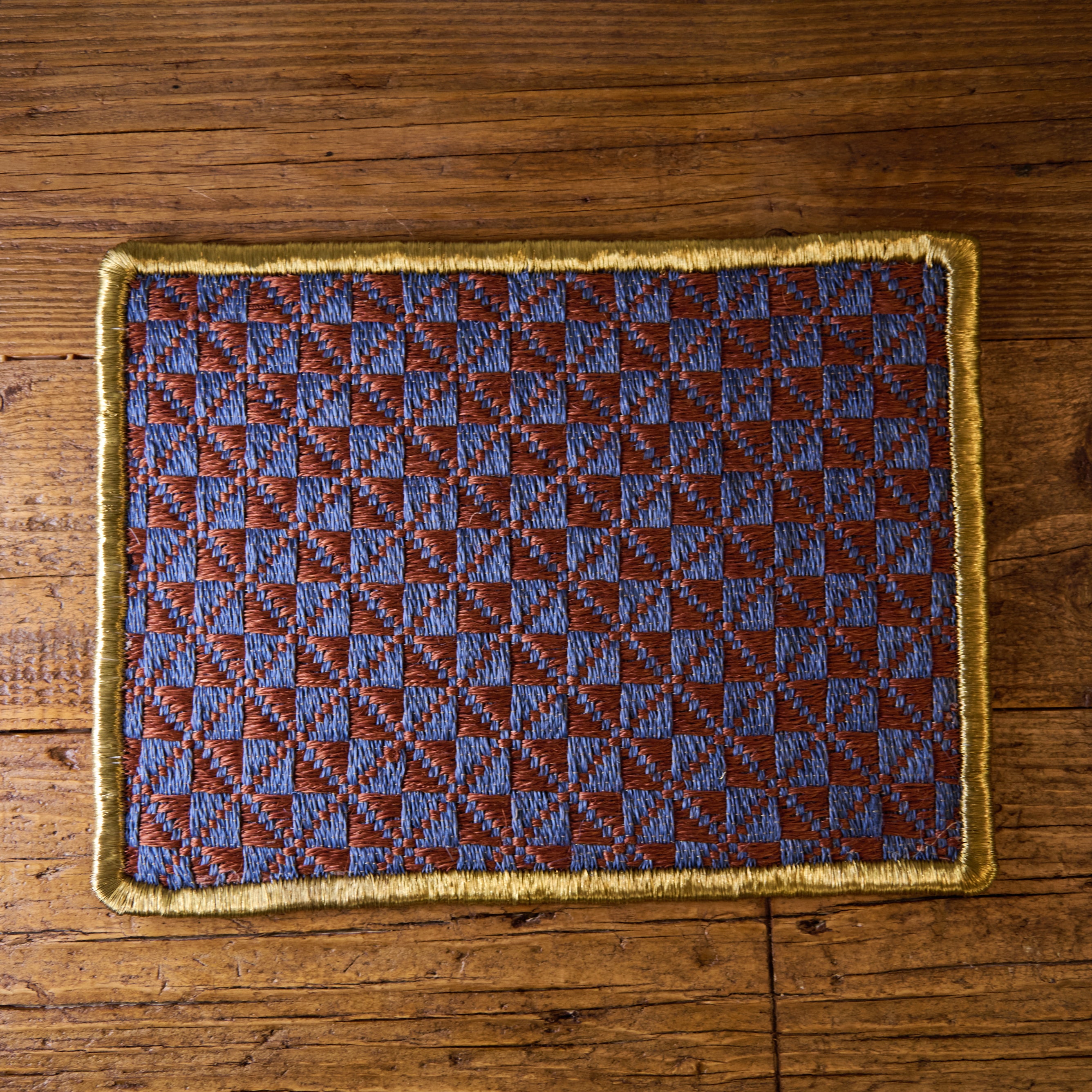 Elegant Brass Border Placemats Set of 2 - Premium Table Mats for Dining Room Decor & Dinner Parties