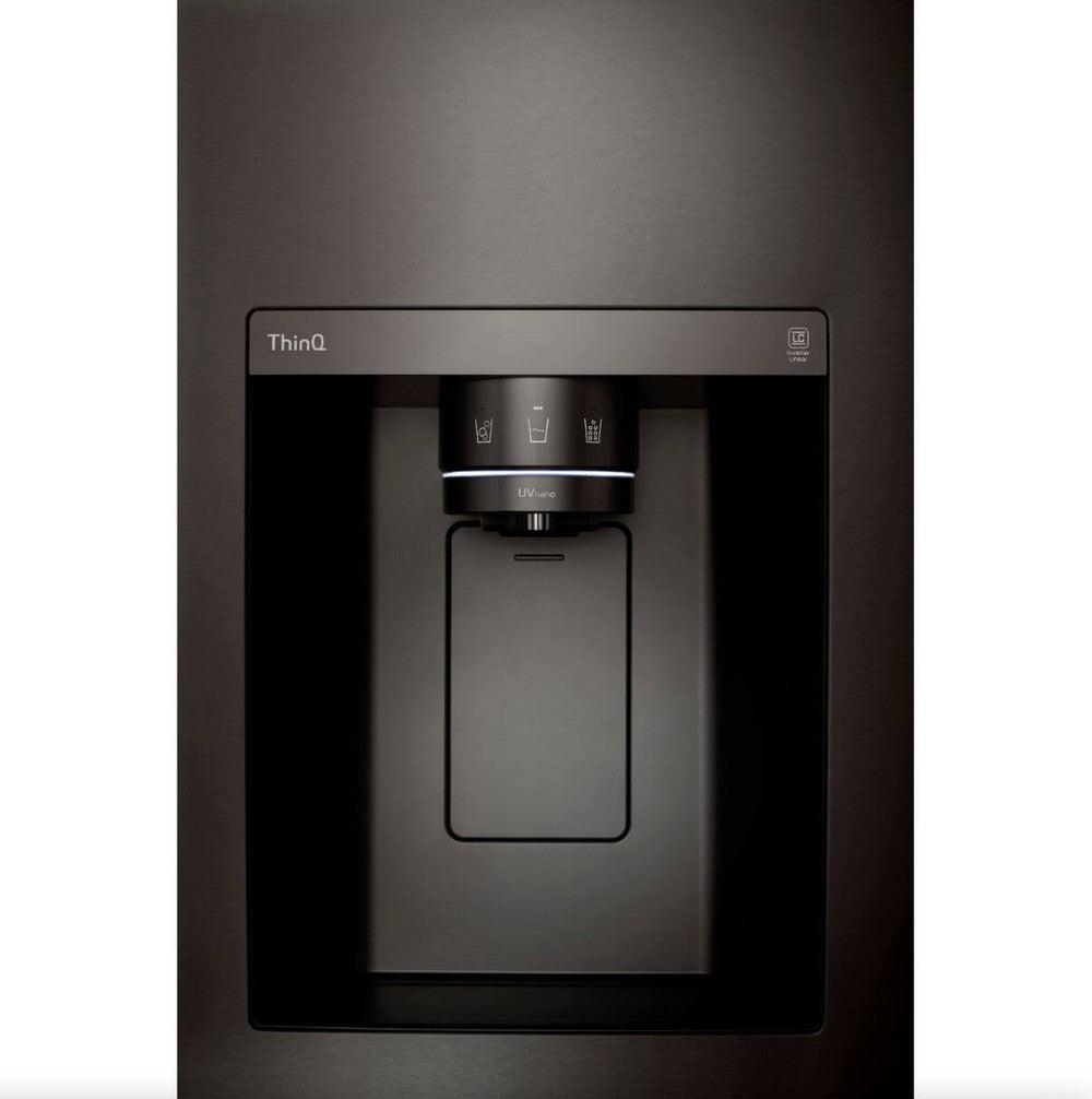 LG 27 Cu. Ft. Black Stainless Steel Side by Side Refrigerator with InstaView & Craft Ice Maker - Perfect for Modern Kitchens & Entertaining (Model LRSOS2706D)