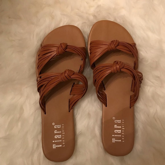 Vanessa Women's Camel Leather Sandals - Comfortable & Stylish Summer Walking Shoes for Beach, Travel & Casual Outfits