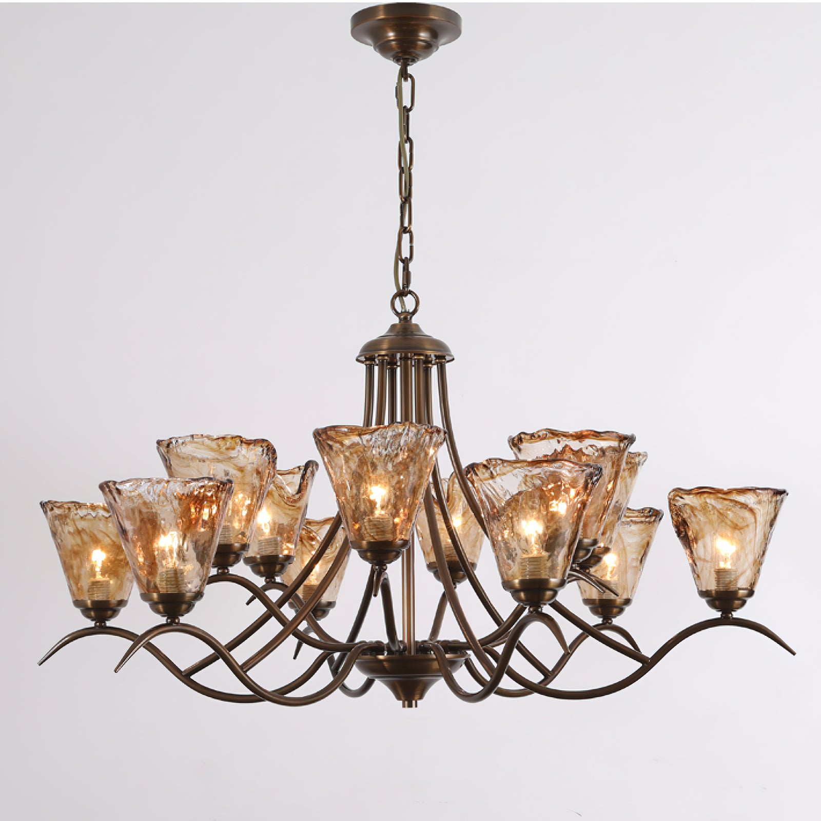 Vetraio Crystal Chandelier - Elegant Modern Ceiling Light Fixture for Dining Room, Living Room & Bedroom | Perfect for Home Decor & Wedding Venues